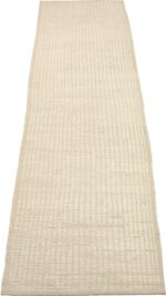 Whole View Of Ivory Textured Modern Distressed Runner Rug 60884 by Nazmiyal Antique Rugs