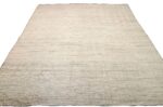 Whole View Of Ivory Tribal Design Geometric Modern Distressed 60878 by Nazmiyal Antique Rugs