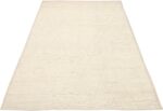 Whole View Of Light Ivory Geometric Modern Distressed 60883 by Nazmiyal Antique Rugs