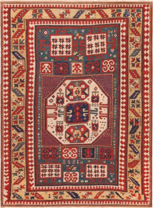 Antique Caucasian Karachopf Kazak Rug 71239 by Nazmiyal Antique Rugs