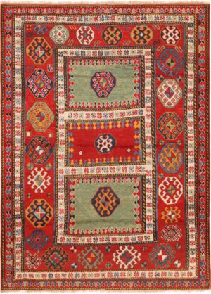 Antique Tribal Caucasian Borchalou Kazak Rug 71227 by Nazmiyal Antique Rugs