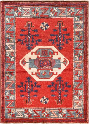 Antique Tribal Caucasian Lori Pambak Design Kazak Rug 71229 by Nazmiyal Antique Rugs