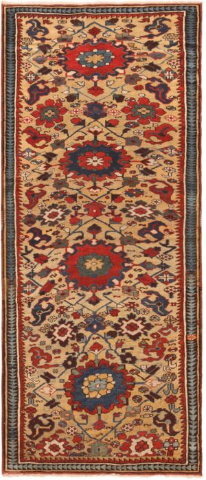 Impressive Antique Caucasian Karabagh Runner 71146 by Nazmiyal Antique Rugs