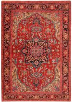 Marvelous Antique Persian Heriz Rug 71141 by Nazmiyal Antique Rugs