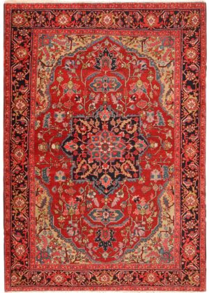 Marvelous Antique Persian Heriz Rug 71141 by Nazmiyal Antique Rugs