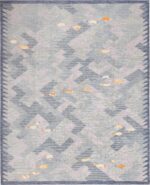 Modern Swedish Inspired Flat Woven Fish Design Area Rug 60899 by Nazmiyal Antique Rugs