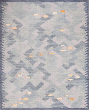 Modern Swedish Inspired Flat Woven Fish Design Area Rug 60899 by Nazmiyal Antique Rugs