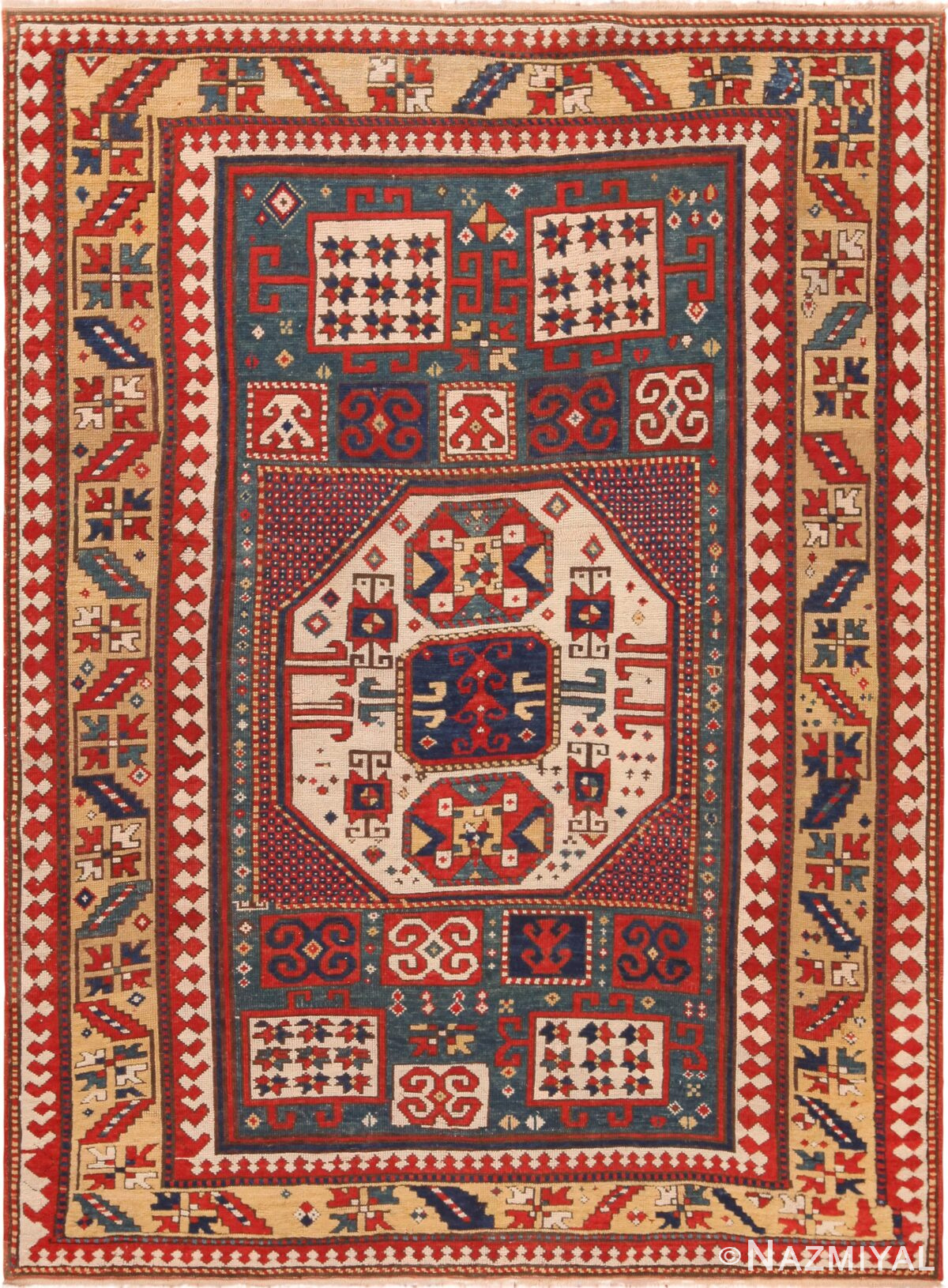 Antique Caucasian Karachopf Kazak Rug 71239 by Nazmiyal Antique Rugs