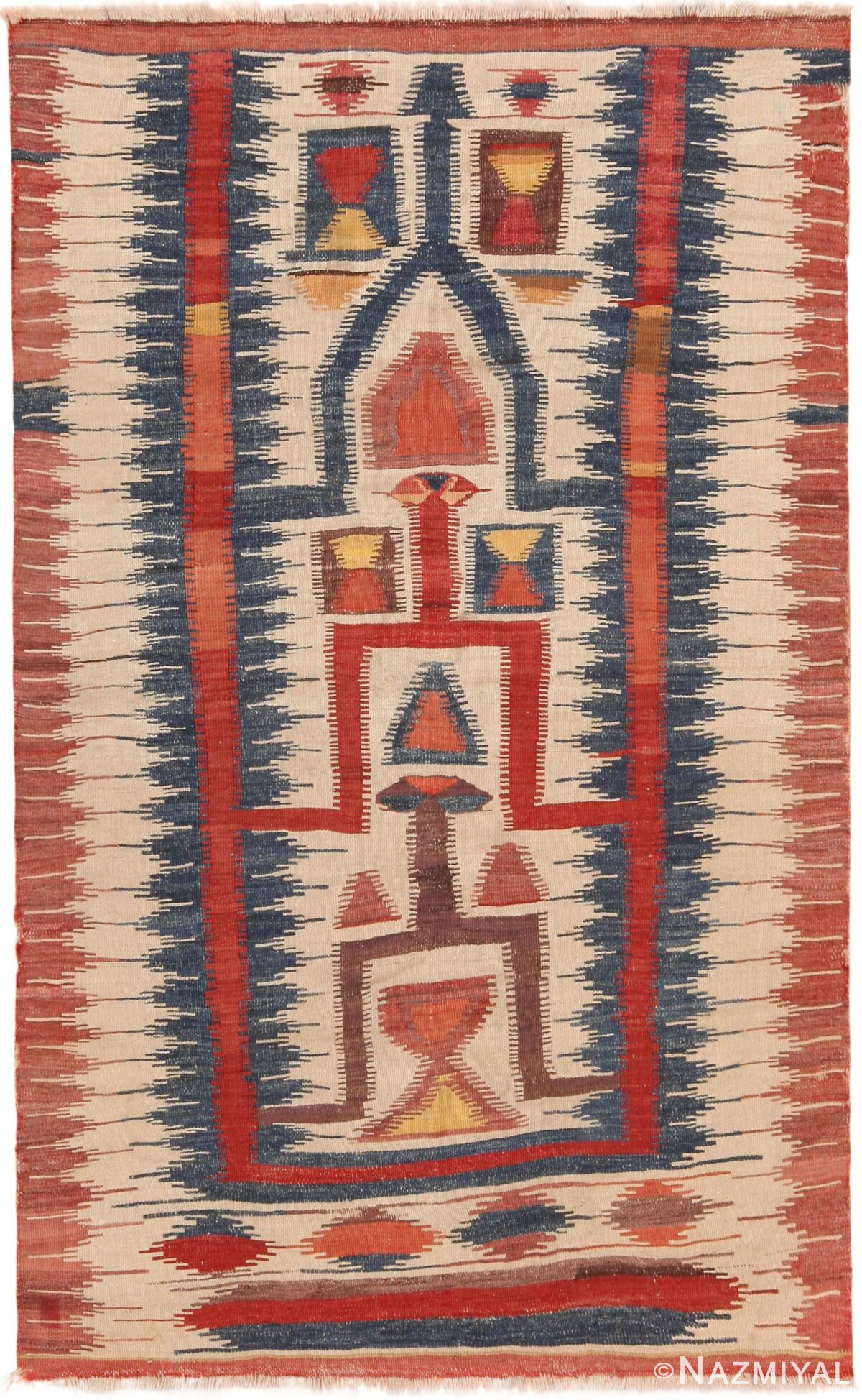 Grand Antique Turkish Karapinar Kilim 71148 by Nazmiyal Antique Rugs