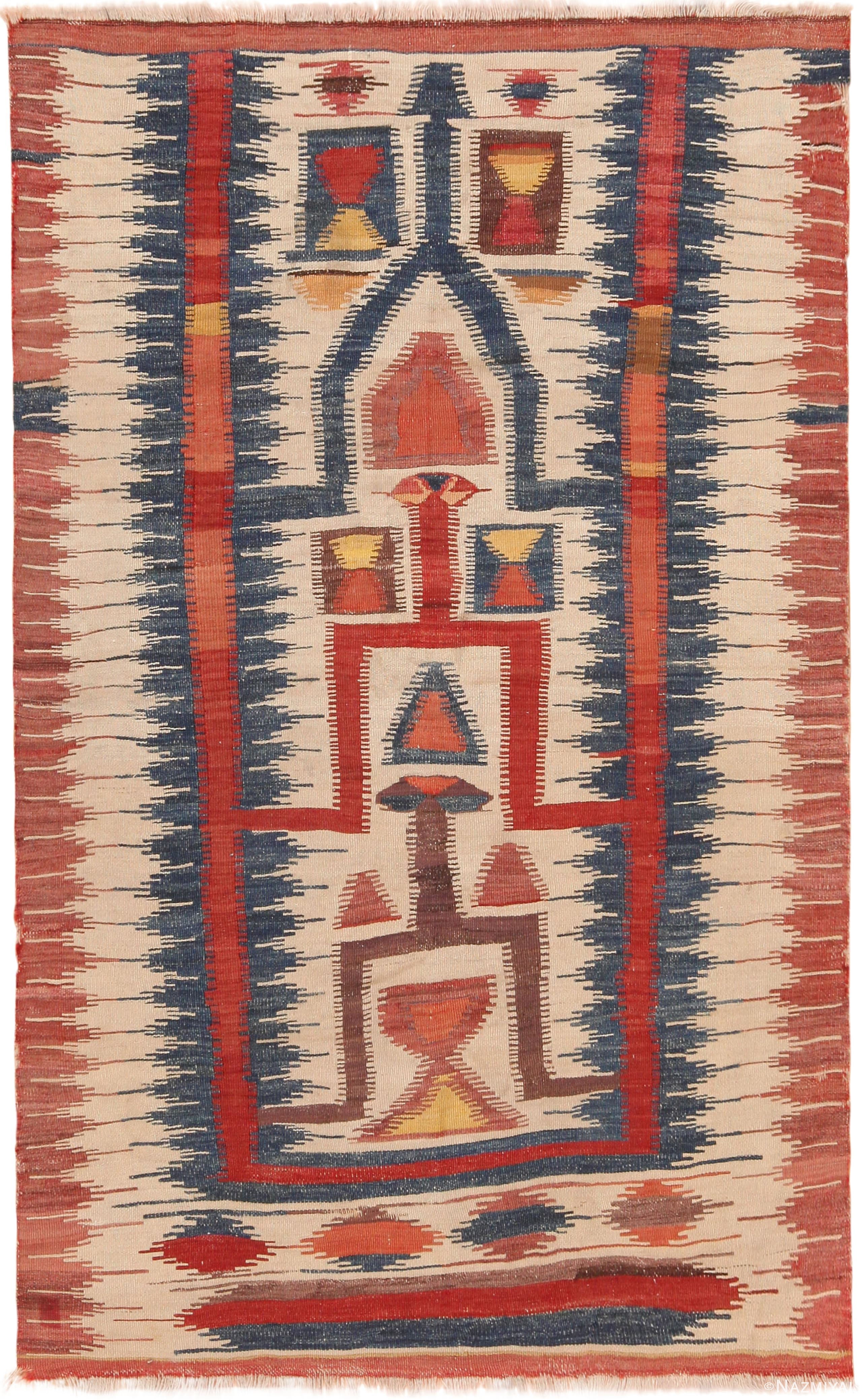 Grand Antique Turkish Karapinar Kilim 71148 by Nazmiyal Antique Rugs