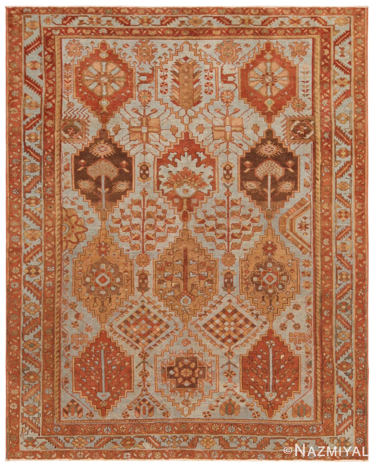 Small Antique Persian Bakshaish Rug 71173 by Nazmiyal Antique Rugs