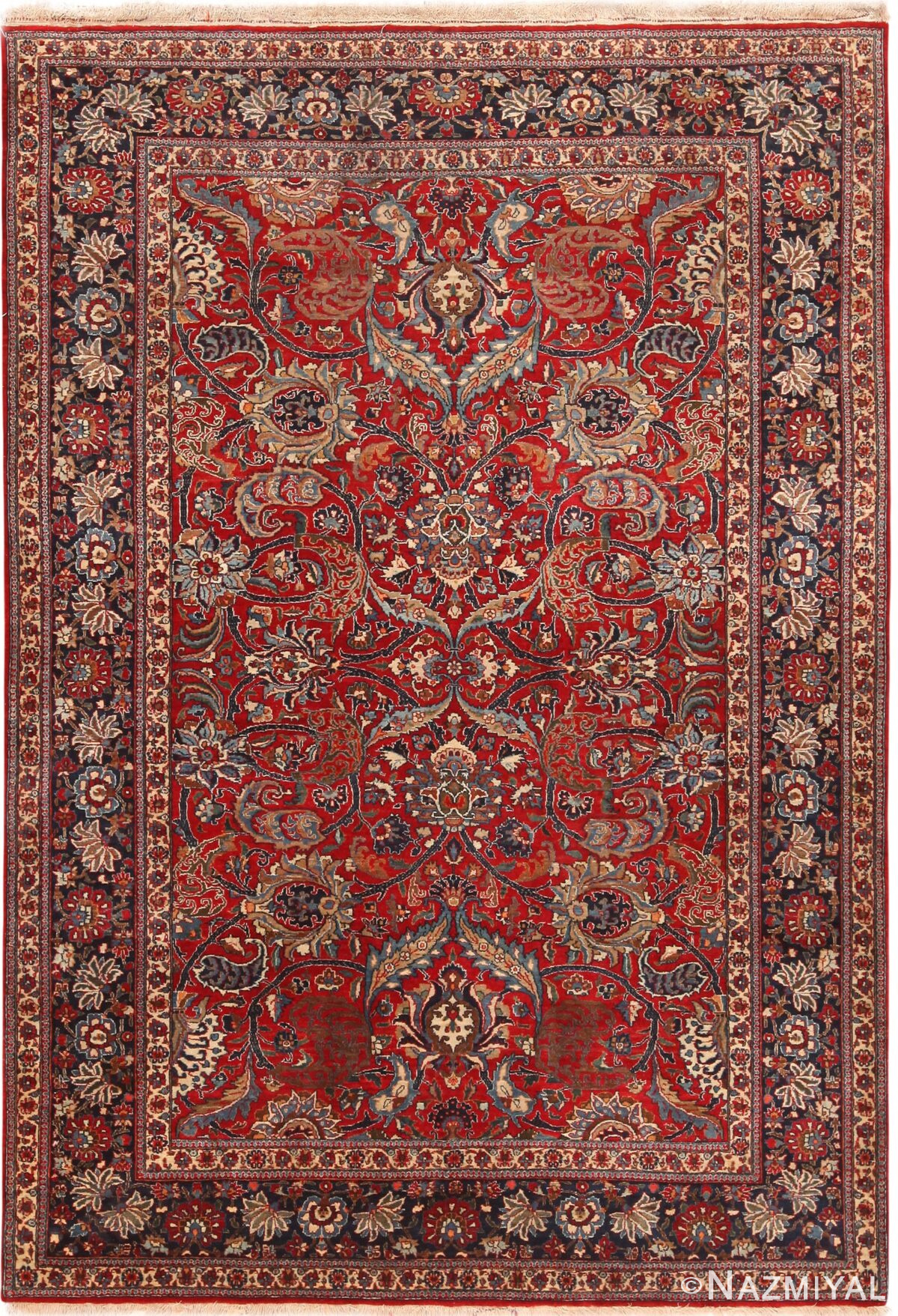 Splendid Antique Persian Isfahan Rug 71120 by Nazmiyal Antique Rugs