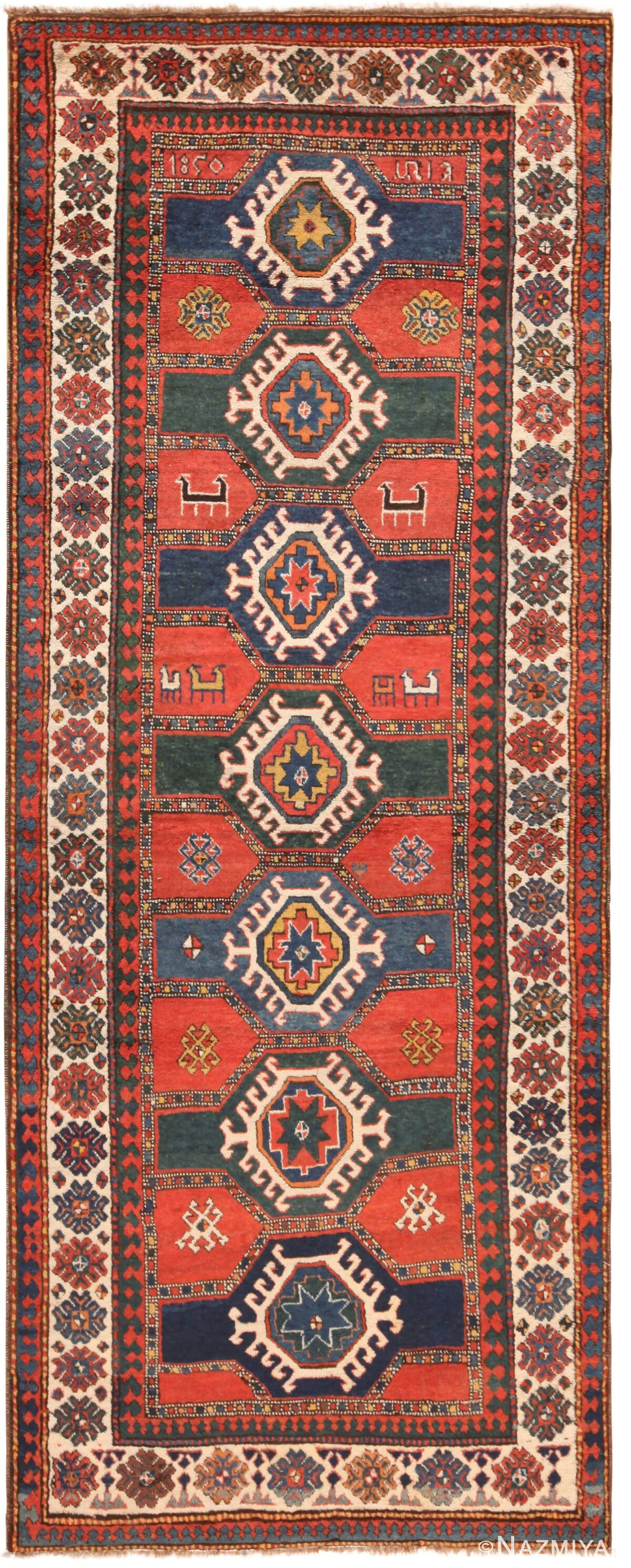 Superb Antique Caucasian Kazak Runner 71160 by Nazmiyal Antique Rugs