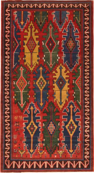 Splendid Antique Caucasian Kazak Rug 71274 by Nazmiyal Antique Rugs