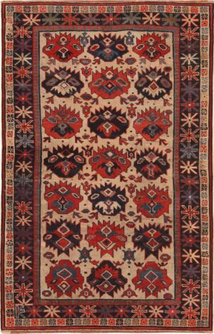 Majestic Antique Caucasian Kuba Rug 71279 by Nazmiyal Antique Rugs