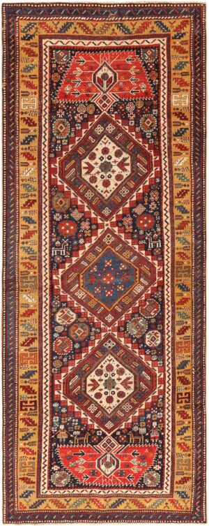 Marvelous Antique Caucasian Karakashly Runner 71234 by Nazmiyal Antique Rugs