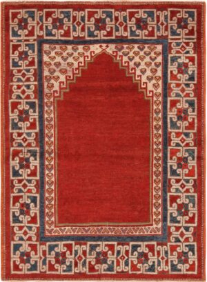 Marvelous Antique Turkish Konya Prayer Rug 71238 by Nazmiyal Antique Rugs