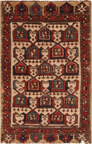 Striking Antique Turkish Konya Rug 71223 by Nazmiyal Antique Rugs