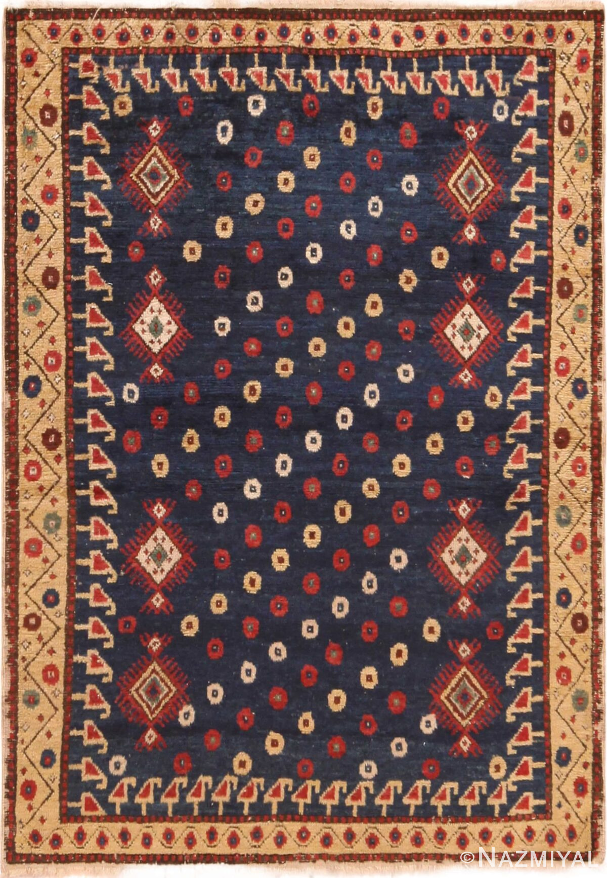 Eyecatching Antique Caucasian Baku Rug 71243 by Nazmiyal Antique Rugs