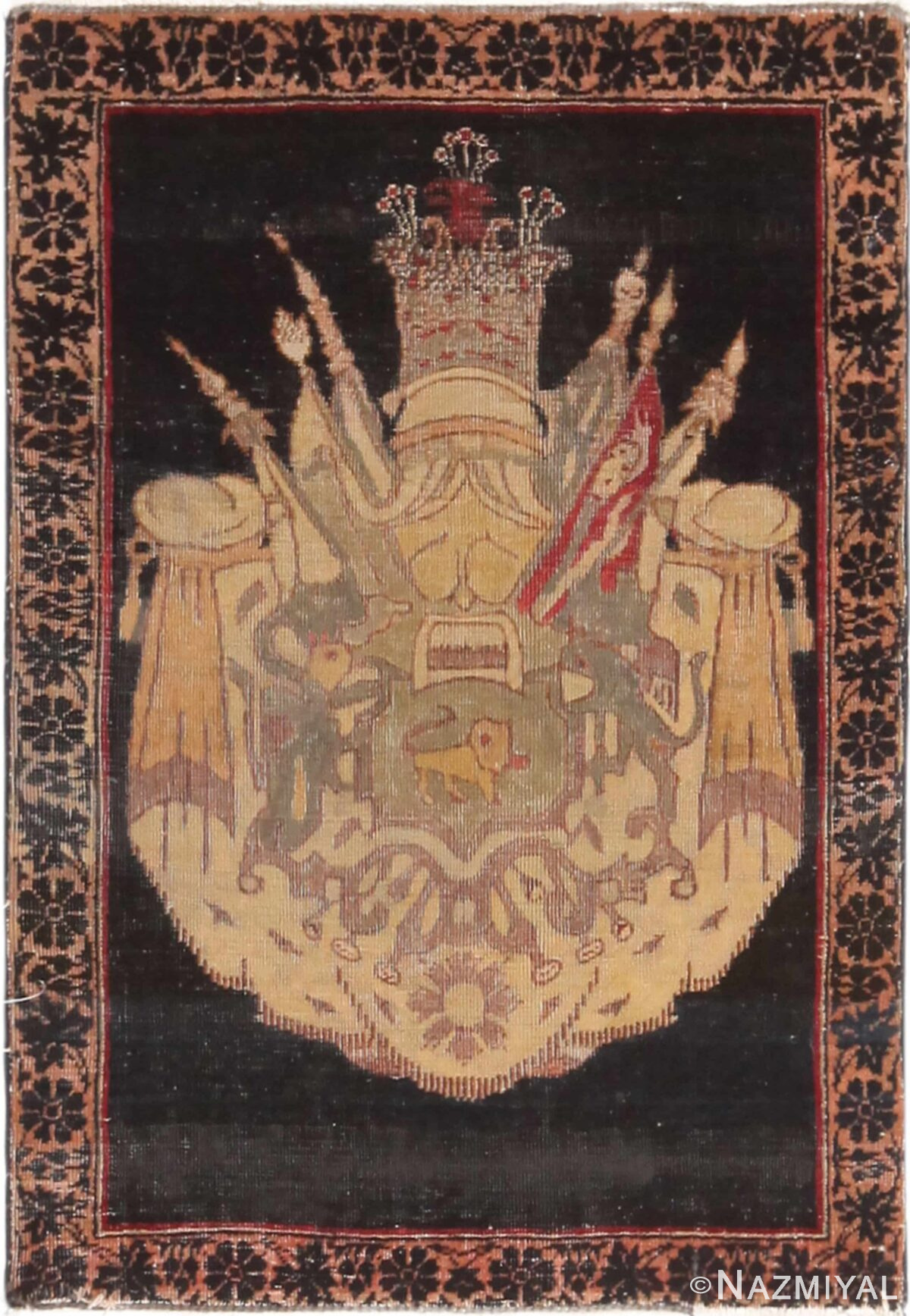 Grand Antique Persian Kerman Rug 71193 by Nazmiyal Antique Rugs