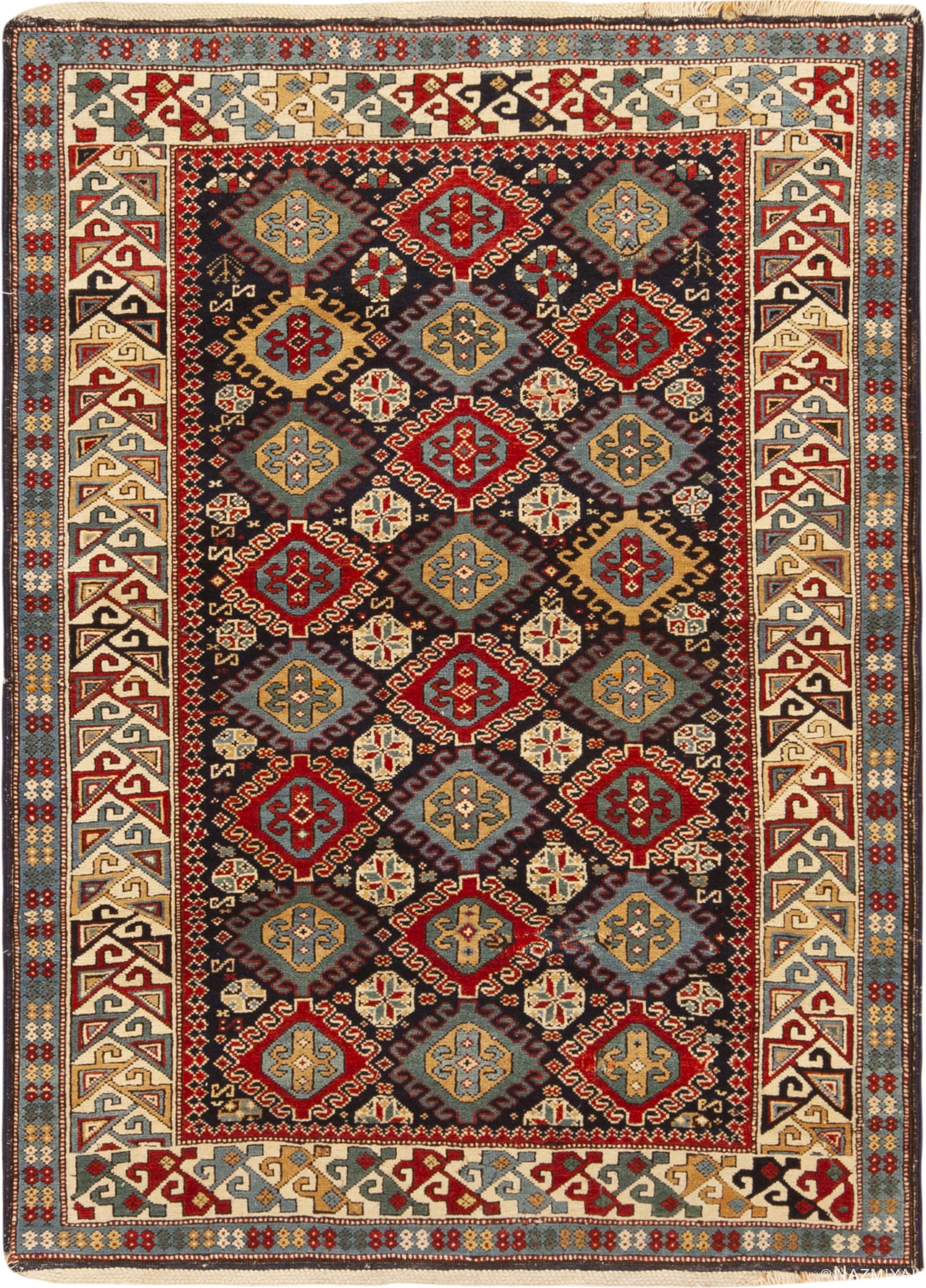 Magnificent Antique Caucasian Kuba Rug 71281 by Nazmiyal Antique Rugs