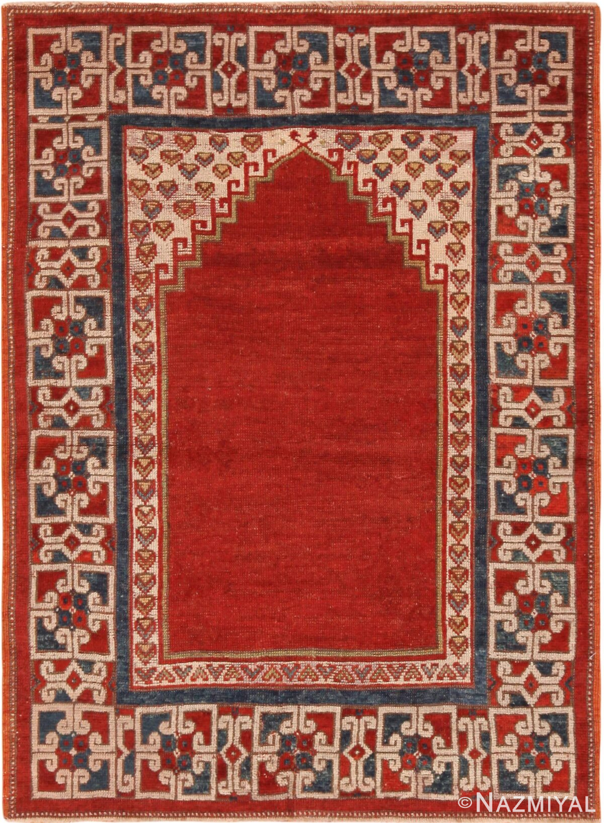 Marvelous Antique Turkish Konya Prayer Rug 71238 by Nazmiyal Antique Rugs