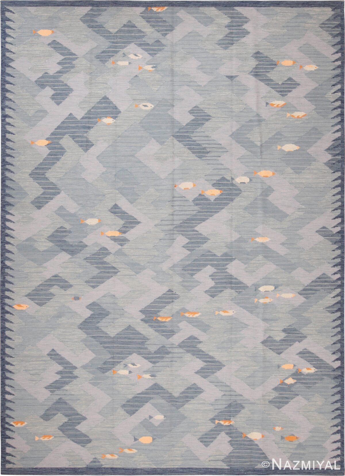 Modern Swedish Inspired Kilim Rug 60926 by Nazmiyal Antique Rugs
