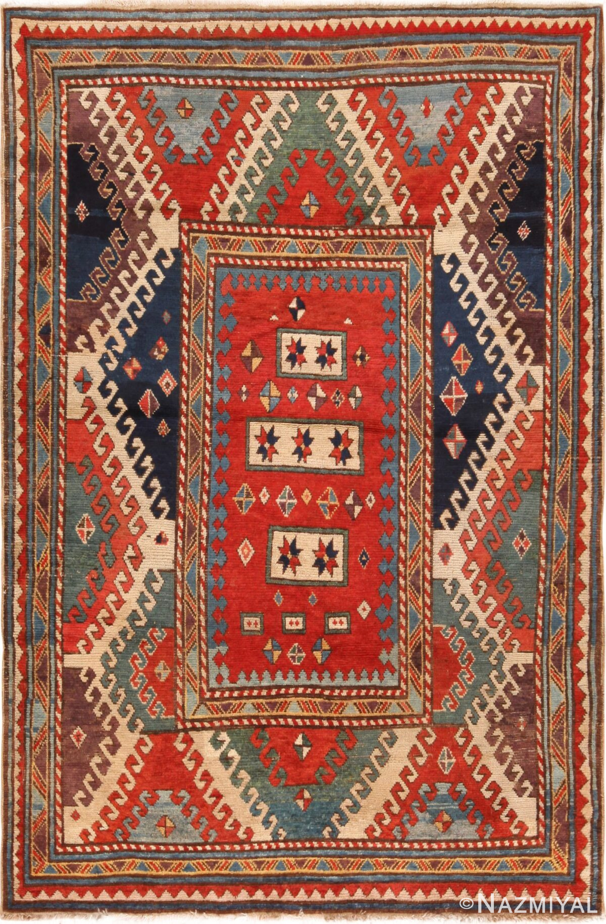 Spectacular Antique Caucasian Borchalou Rug 71226 by Nazmiyal Antique Rugs