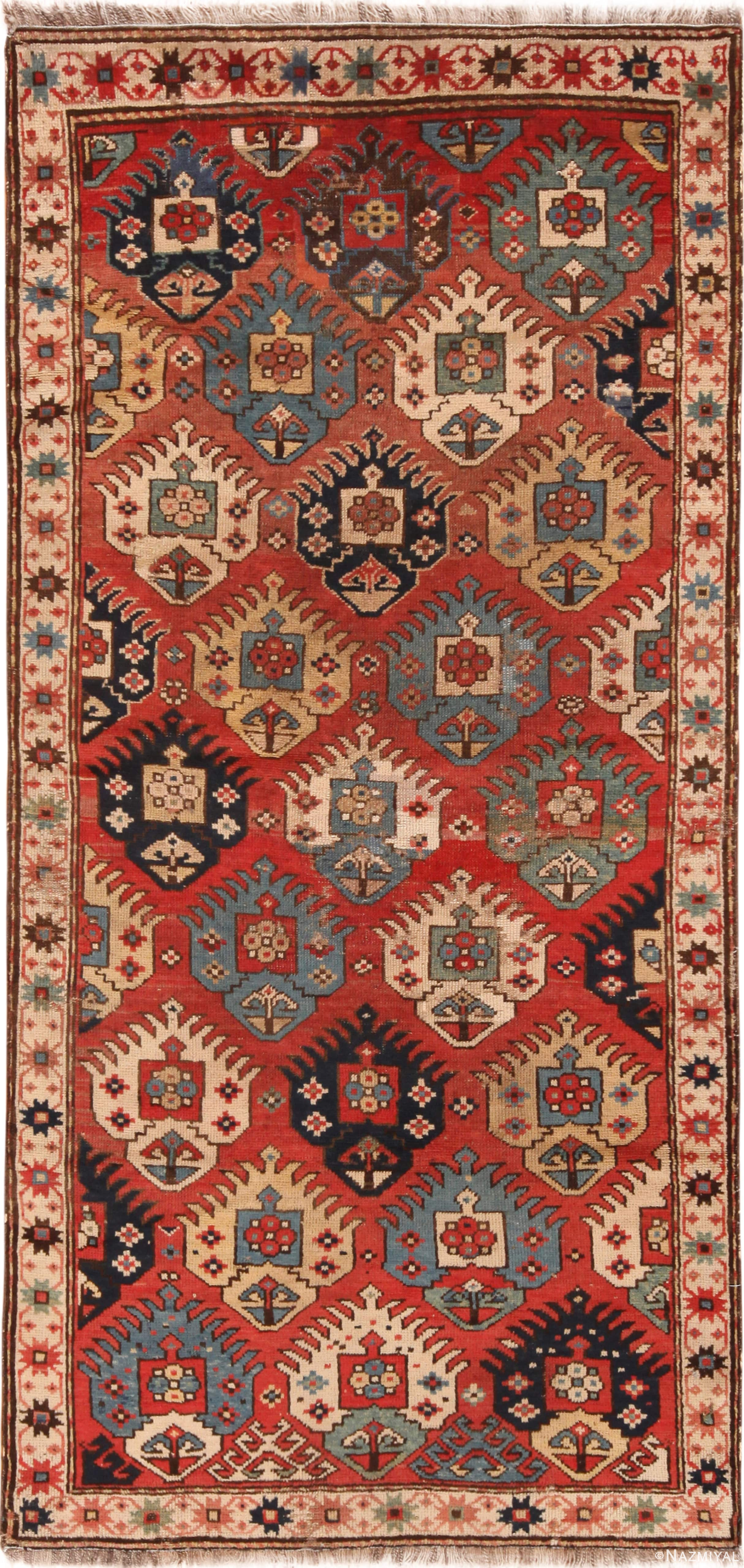 Splendid Antique Caucasian Karabagh Rug 71228 by Nazmiyal Antique Rugs