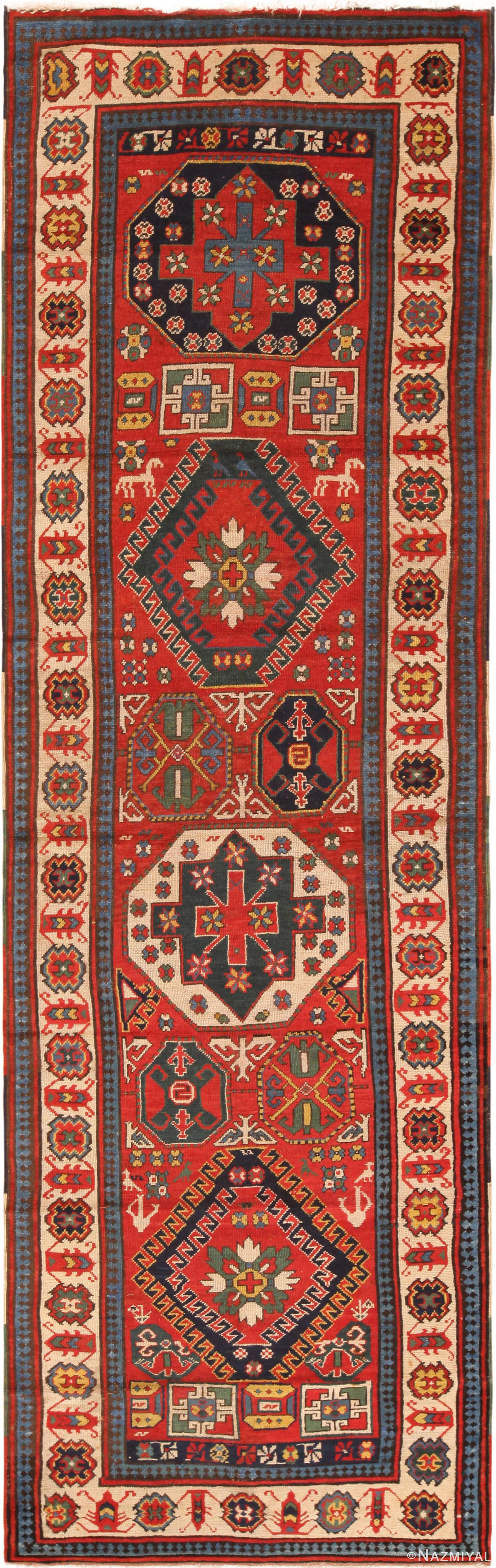 Splendid Antique Caucasian Kazak Rug 71158 by Nazmiyal Antique Rugs
