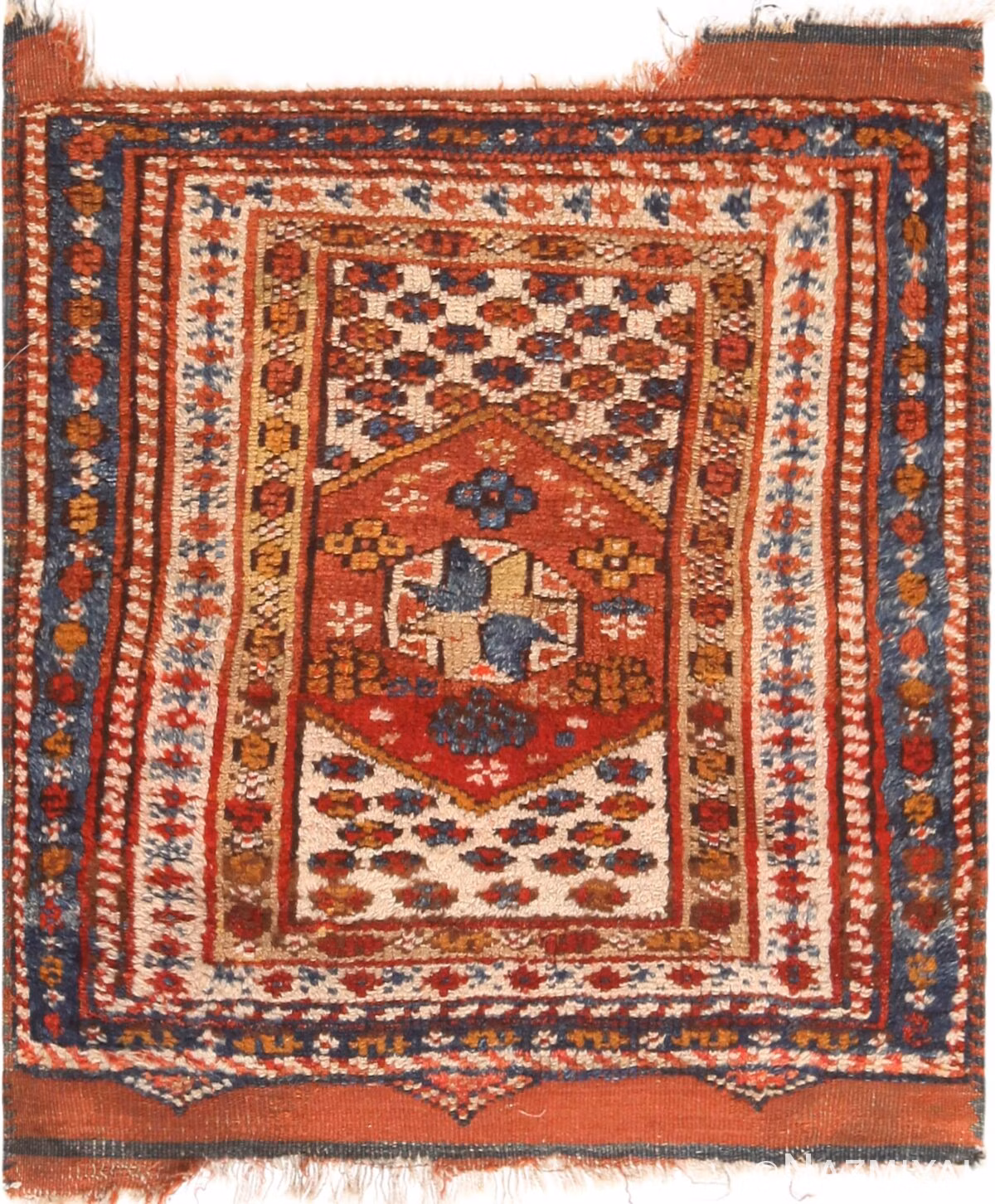 Striking Antique Caucasian Kazak Rug 71237 by Nazmiyal Antique Rugs