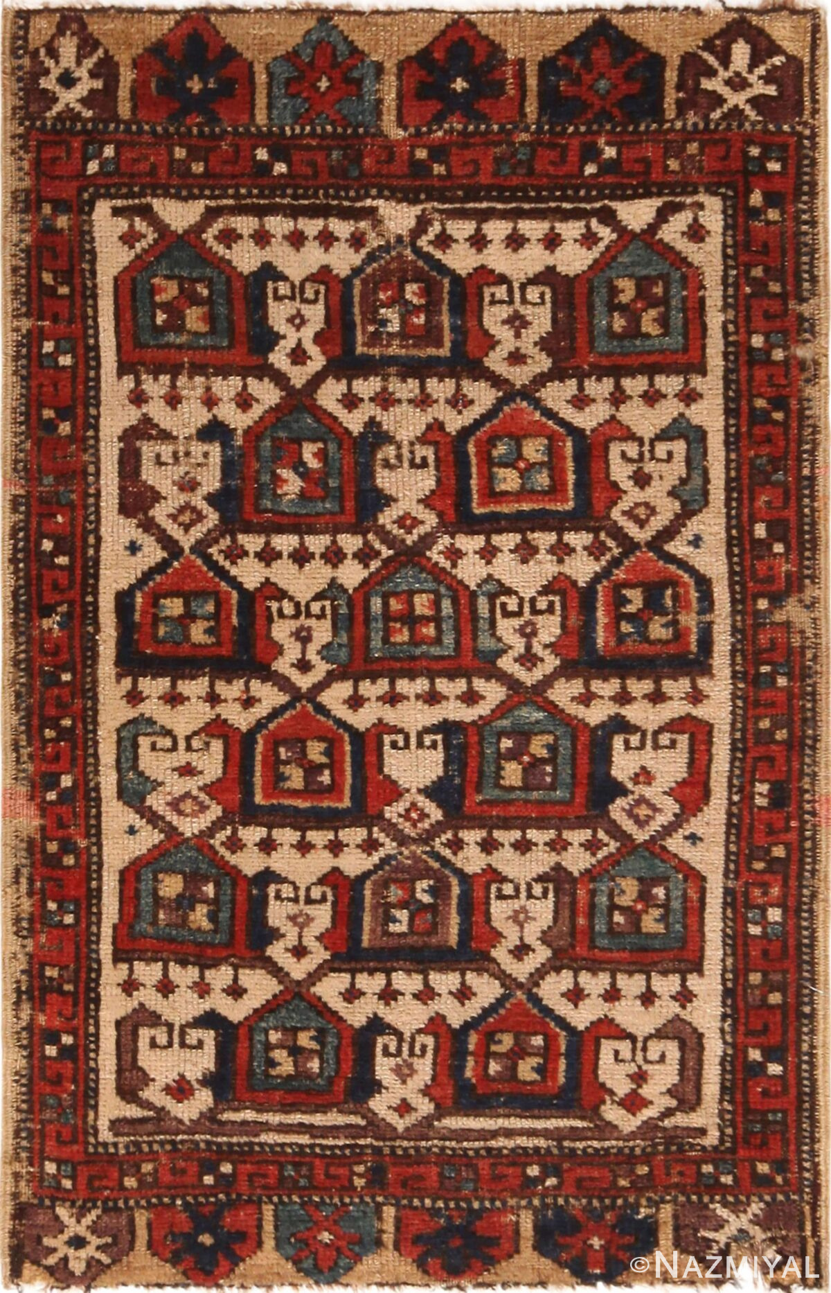 Striking Antique Turkish Konya Rug 71223 by Nazmiyal Antique Rugs