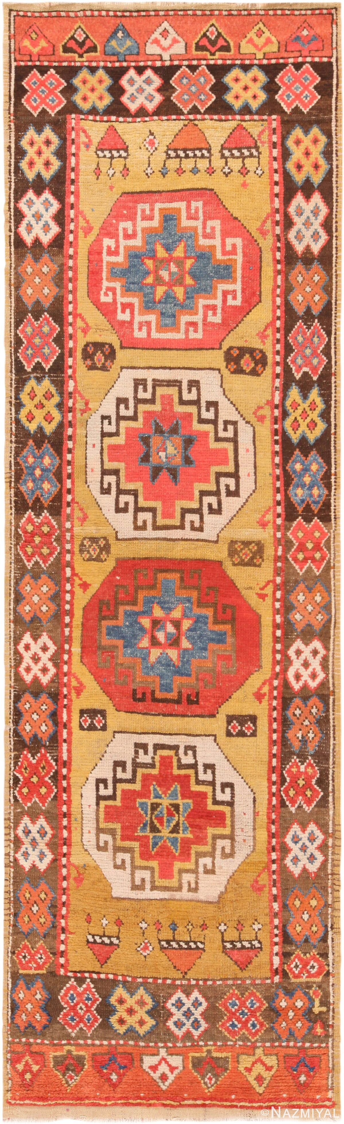 Superb Antique Turkish Konya Runner 71184 by Nazmiyal Antique Rugs