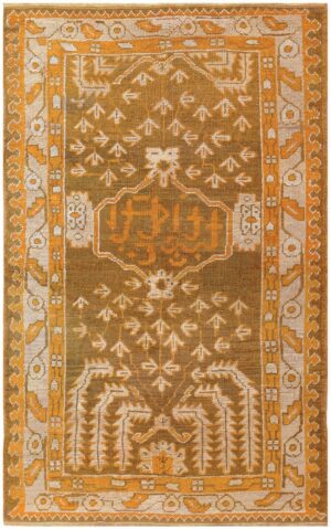 Antique Turkish Oushak Carpet 50038 by Nazmiyal Antique Rugs