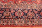 Border Of Large Antique Persian Kashan Dabir Rug 70970 by Nazmiyal Antique Rugs