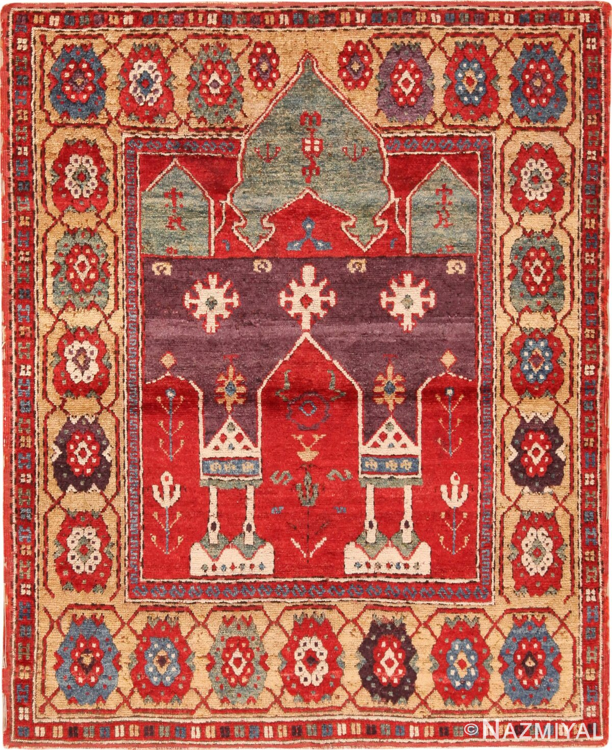 Antique Turkish Konya Rug 71311 by Nazmiyal Antique Rugs