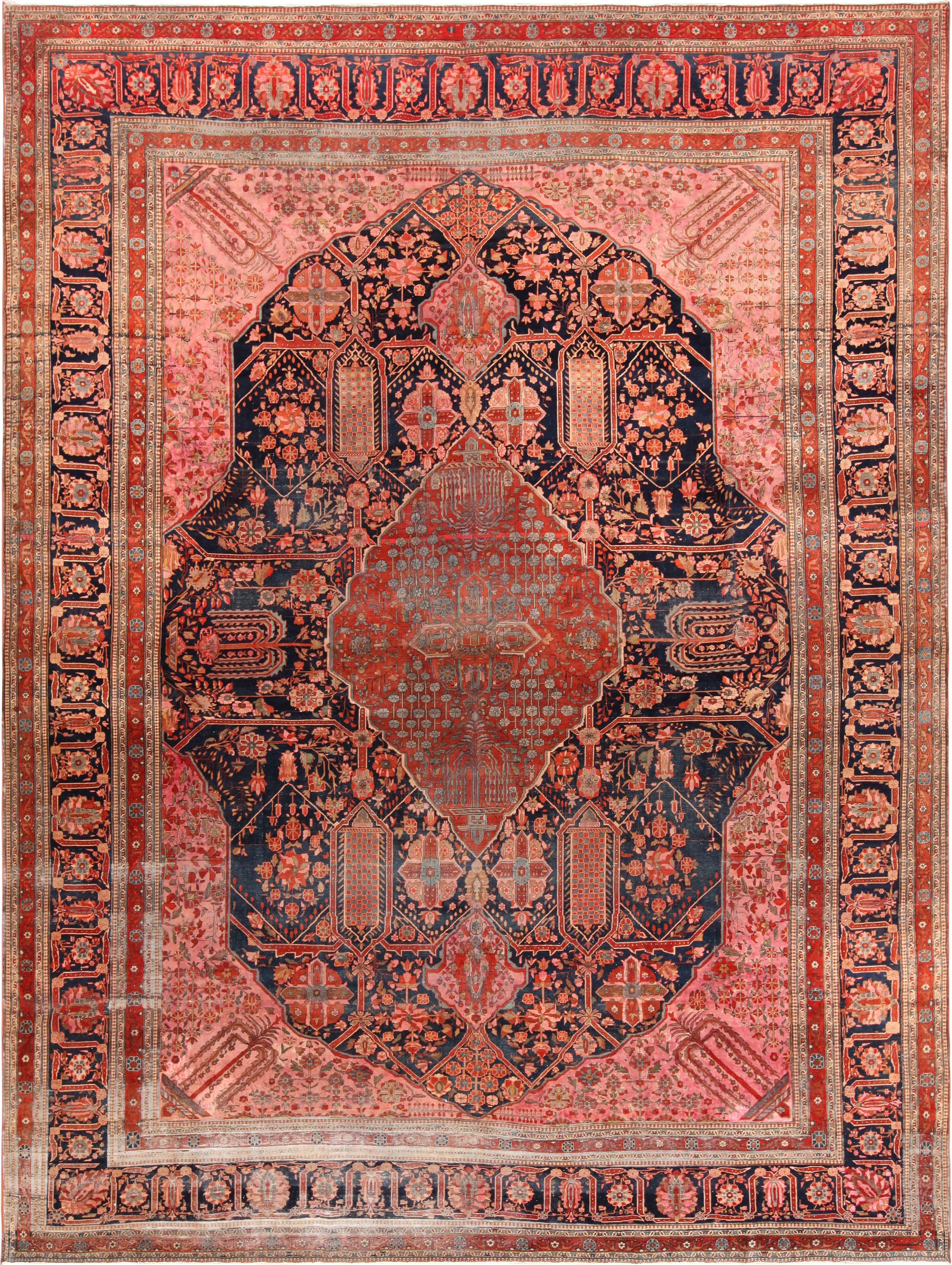 Persian Mohtasham Kashan Rug 71111 Nazmiyal Antique Rugs