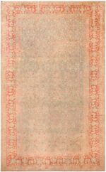 Large Blue Green Background Antique Persian Malayer Rug 71339 by Nazmiyal Antique Rugs