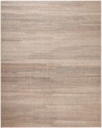 Large Taupe Color Modern Distressed Rug 60941 by Nazmiyal Antique Rugs