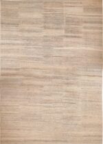 Oversized Beige Modern Distressed Rug 60956 by Nazmiyal Antique Rugs