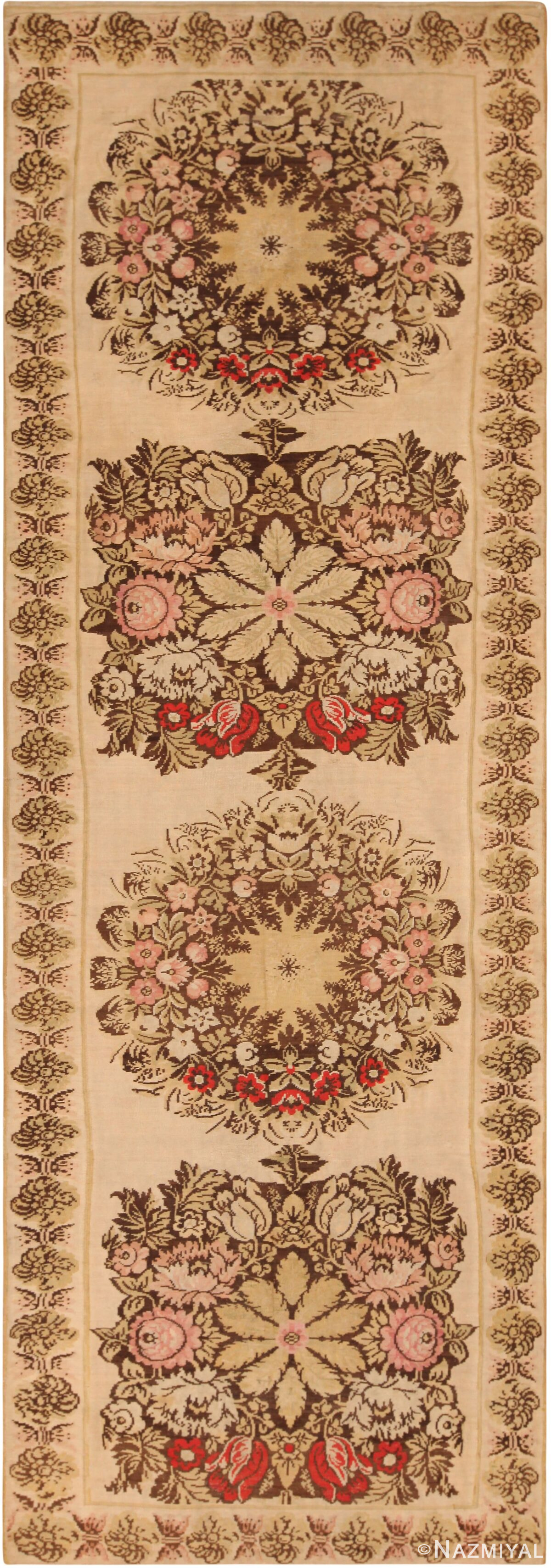 Antique Flat Woven Bessarabian Kilim Runner Rug 71327 by Nazmiyal Antique Rugs