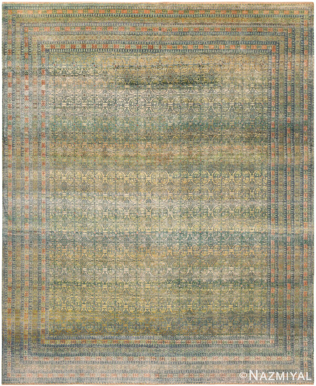 Geometric Modern Silk Rug 60966 by Nazmiyal Antique Rugs