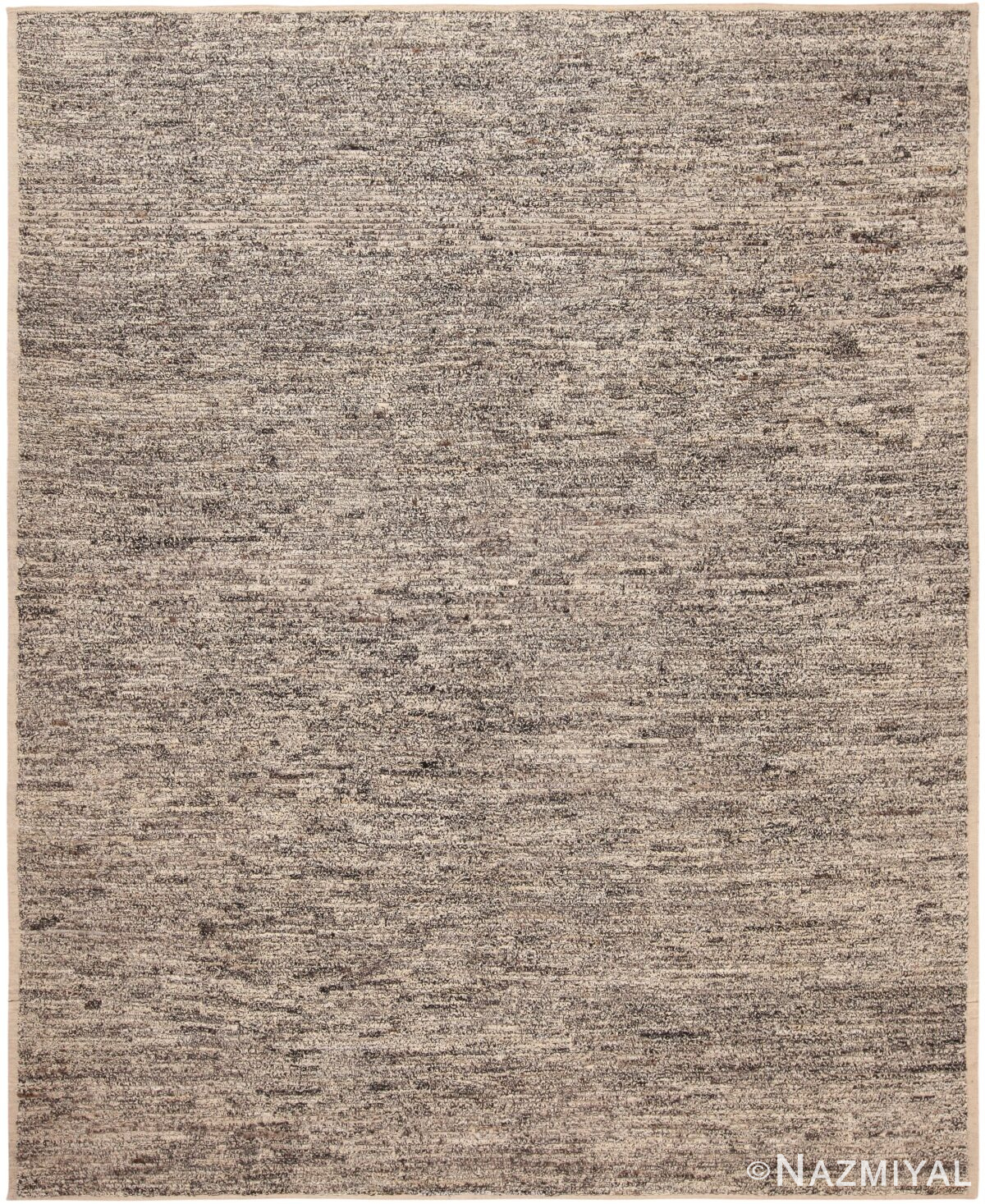 Textured Beige Modern Distressed Rug 60954 by Nazmiyal Antique Rugs