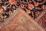 Back Of Blue Background Antique Persian Sarouk Farahan Rug 71307 by Nazmiyal Antique Rugs