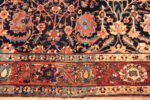 Border Of Blue Background Antique Persian Sarouk Farahan Rug 71307 by Nazmiyal Antique Rugs