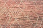Close Up Of Berber Design Coral Modern Distressed Rug 60938 by Nazmiyal Antique Rugs