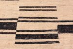 Close Up Of Ivory Background Modern Distressed Rug 60943 by Nazmiyal Antique Rugs