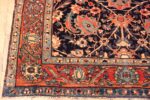 Corner Of Blue Background Antique Persian Sarouk Farahan Rug 71307 by Nazmiyal Antique Rugs