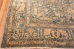 Corner Of Oversized Light Blue Antique Persian Khorassan Area Rug 71337 by Nazmiyal Antique Rugs
