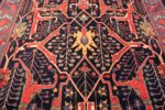 Detail Of Large Persian Garous Bidjar Blue Background Rug 71343 by Nazmiyal Antique Rugs